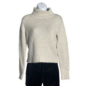 Wool Blend Brandy Melville Cream Turtleneck Sweater Size Small‎